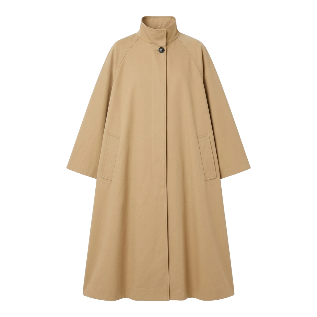 Oversized Cocoon Cape Coat