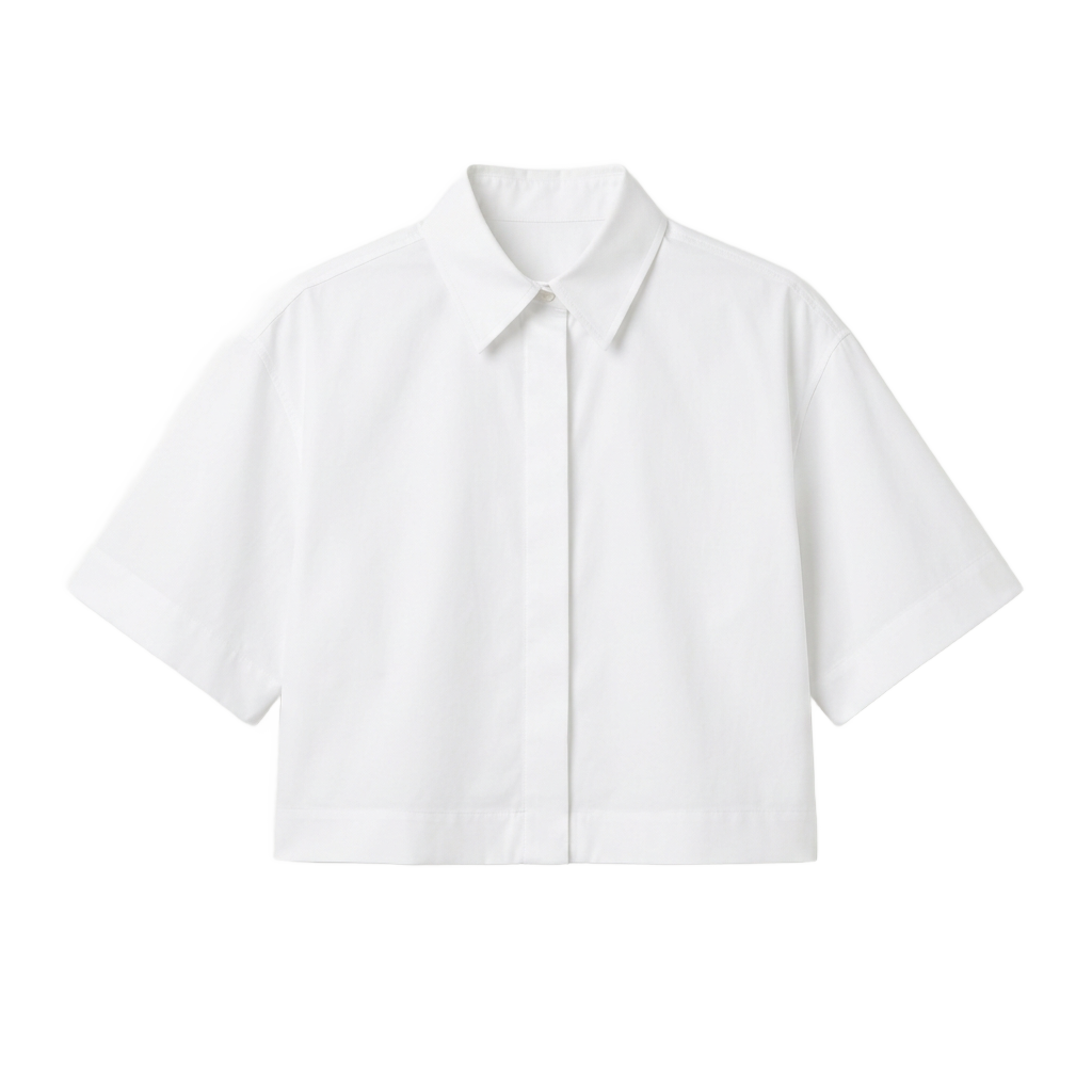 Cropped Boxy Poplin shirt