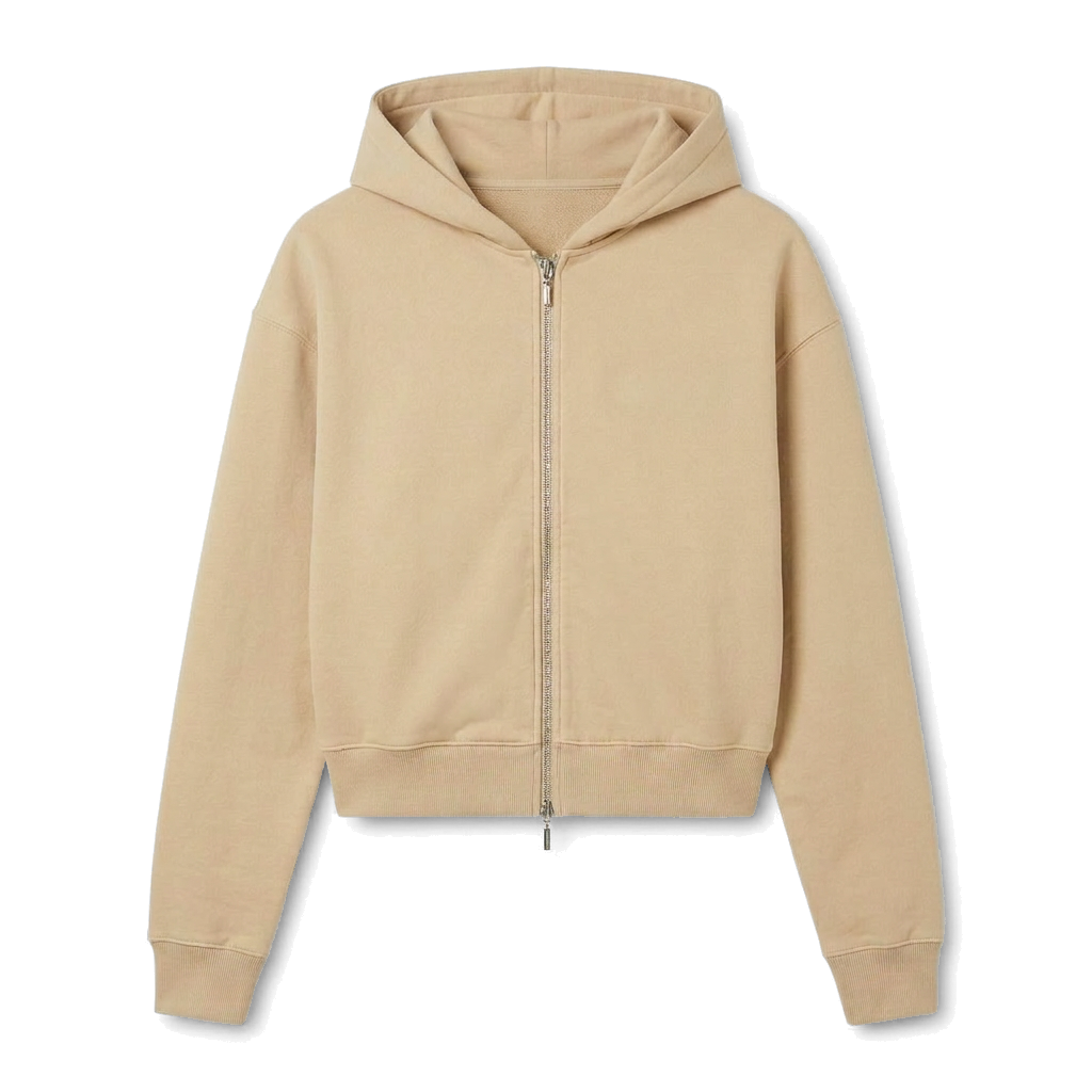 Short Zip Through Hoodie