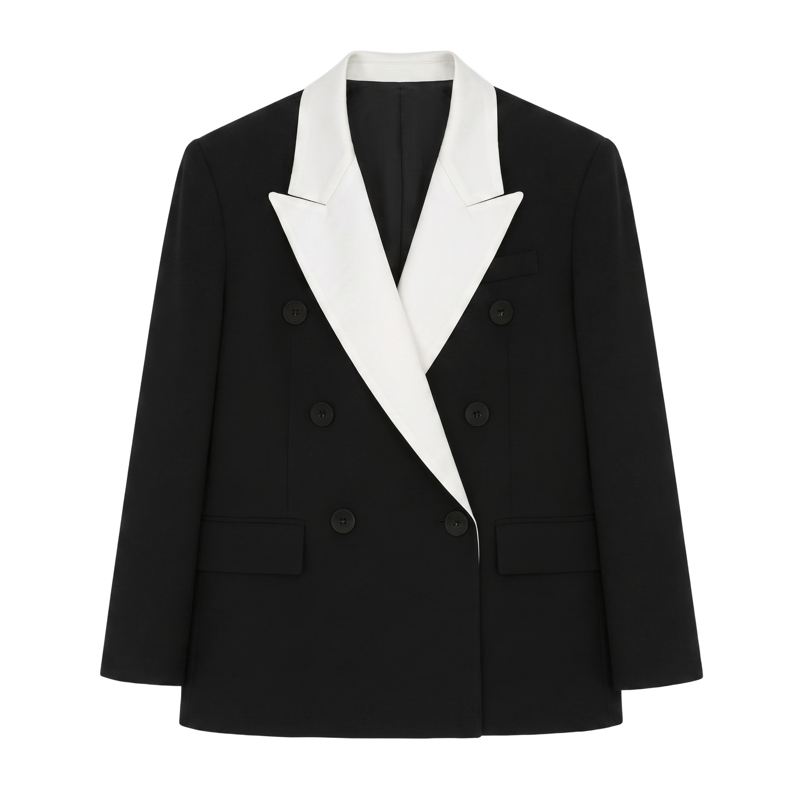 Contrast Black and White Blazer