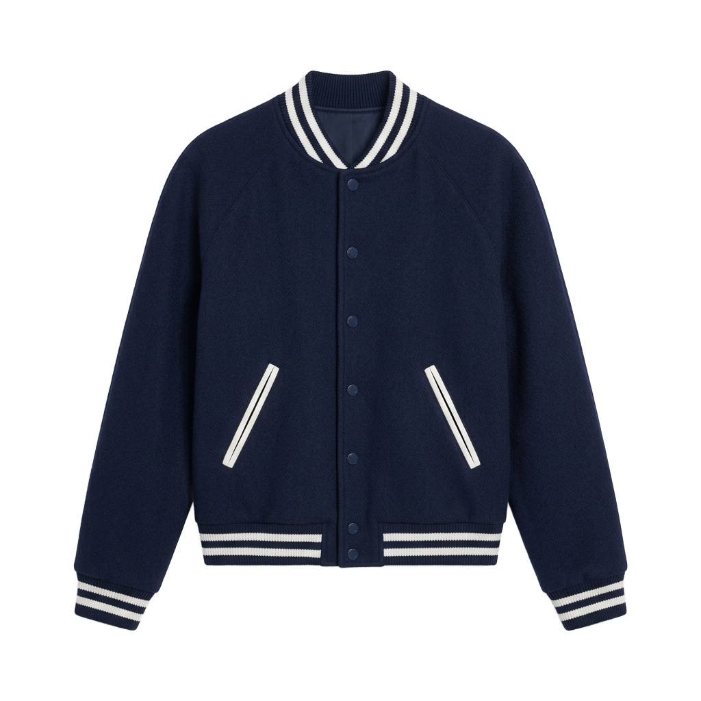Solid Tone Varsity Jacket