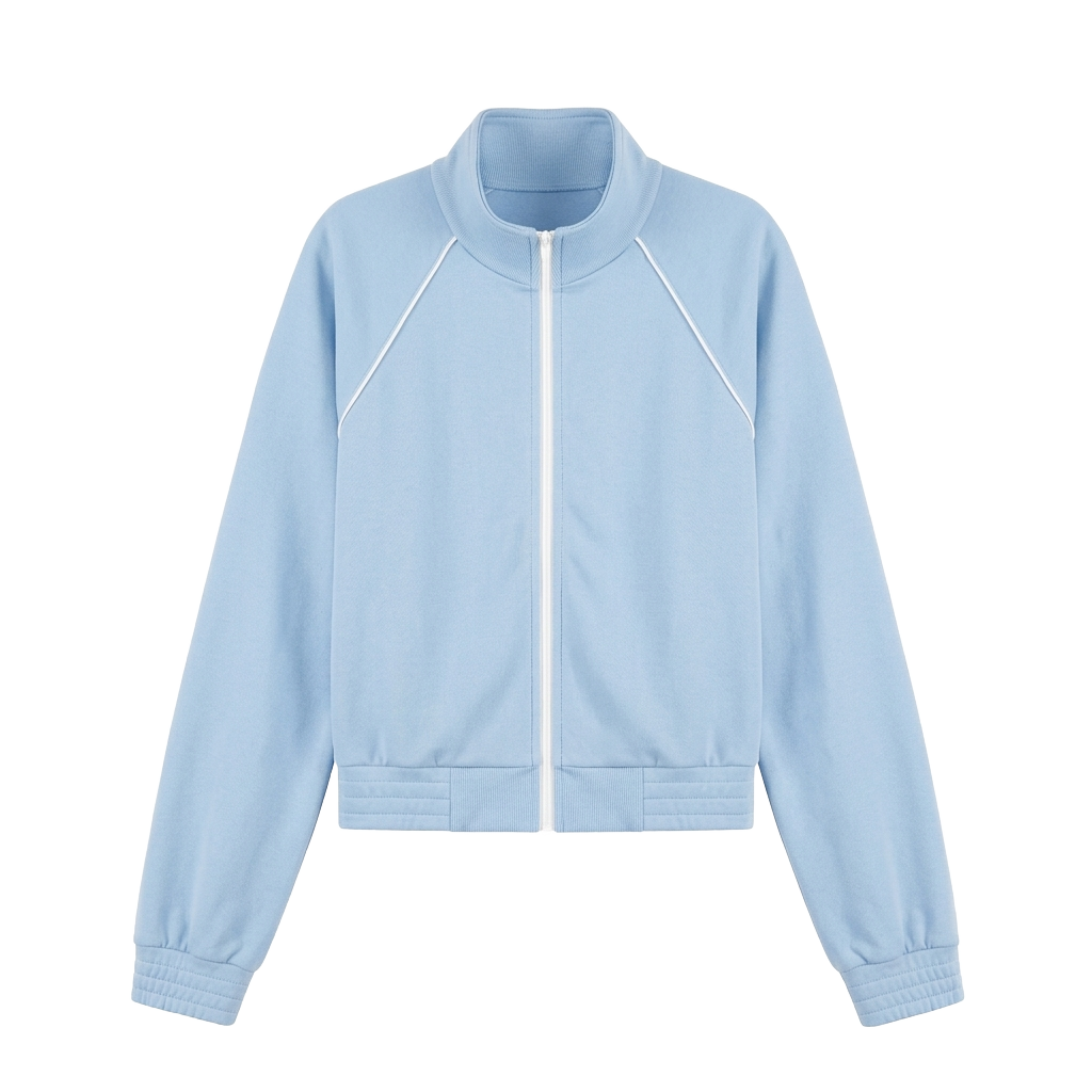 Cropped Zip Track Jacket
