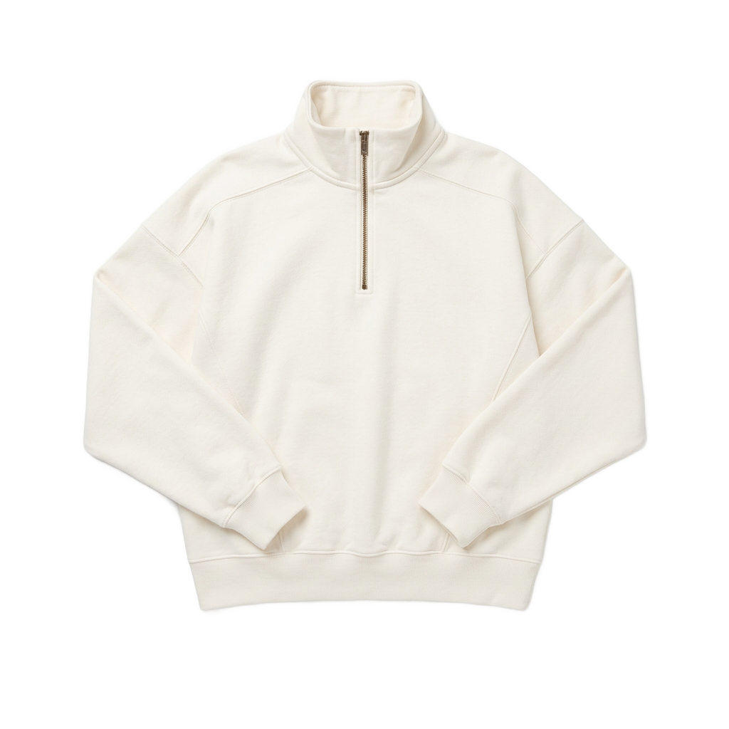 Oversized half-zip sweatshirt
