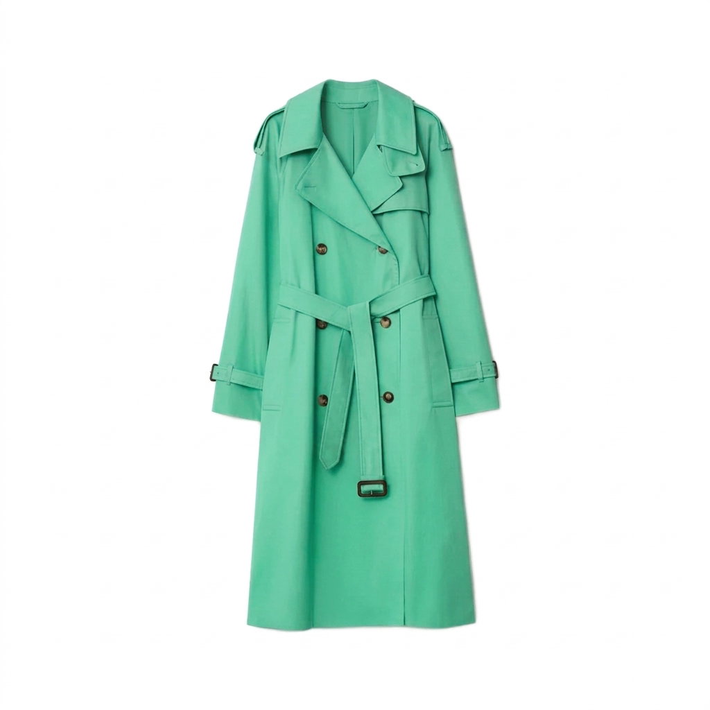 Hgreen trench coat
