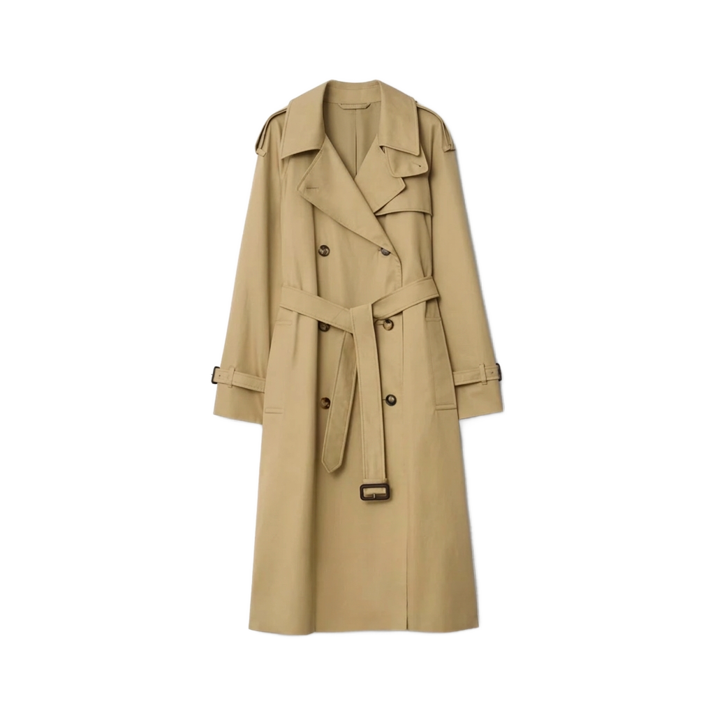 Honey Khaki Classic Trench Coat
