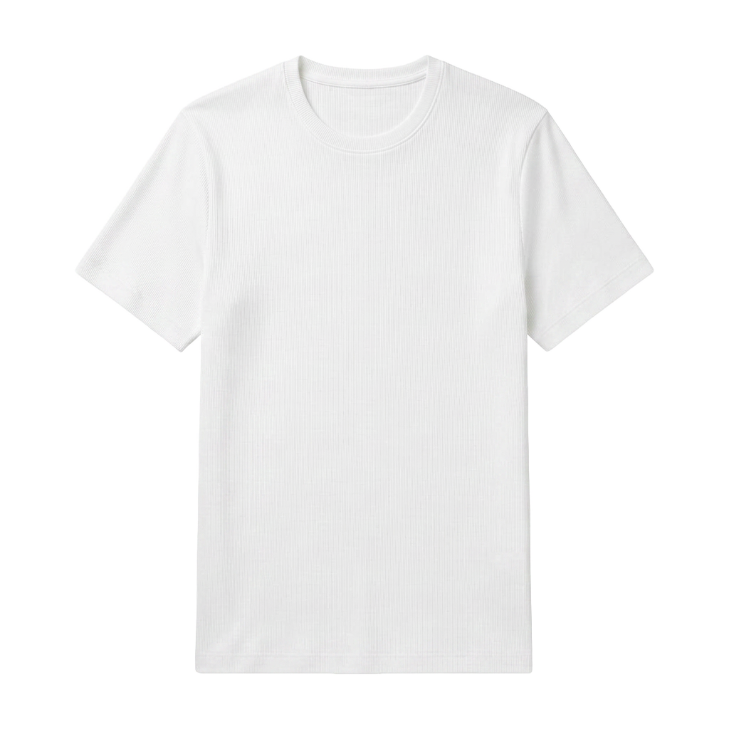 Fitted ribbed T-shirt