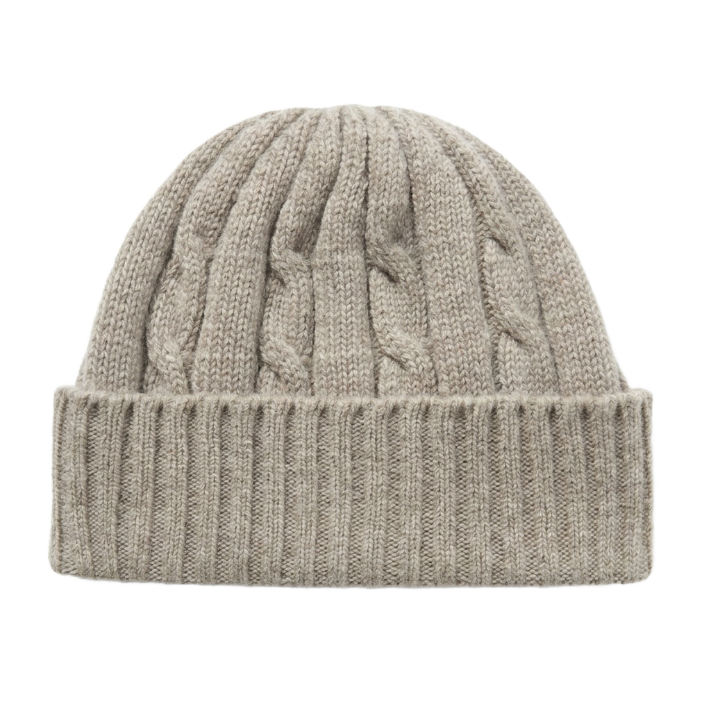 Cable knit beanie