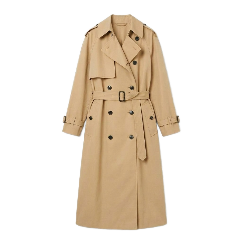 Classic Double-Breasted Trench Coat
