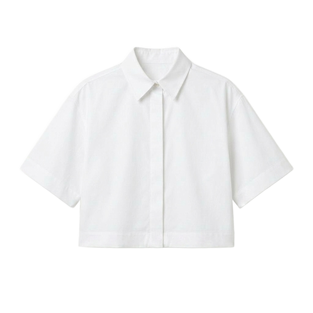Cropped Boxy Poplin shirt