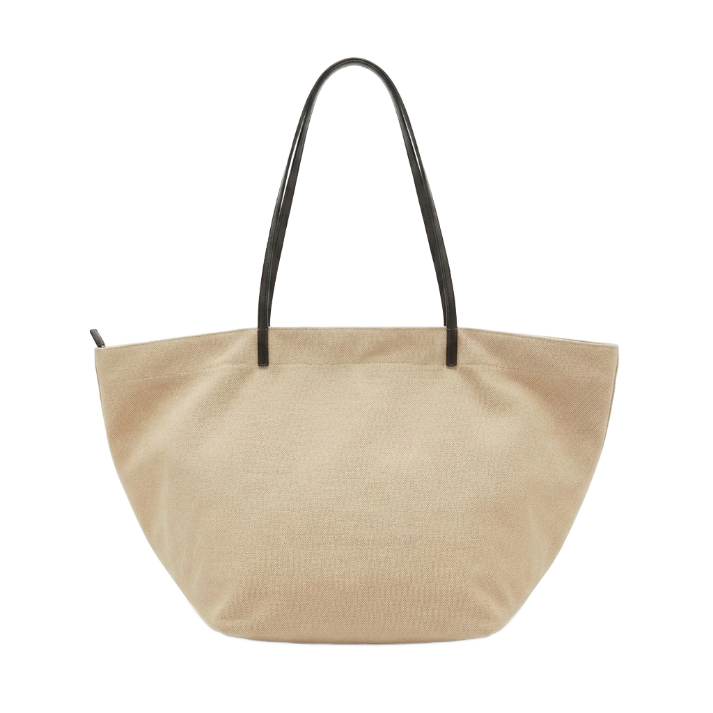 Canvas Half Moon Tote Bag