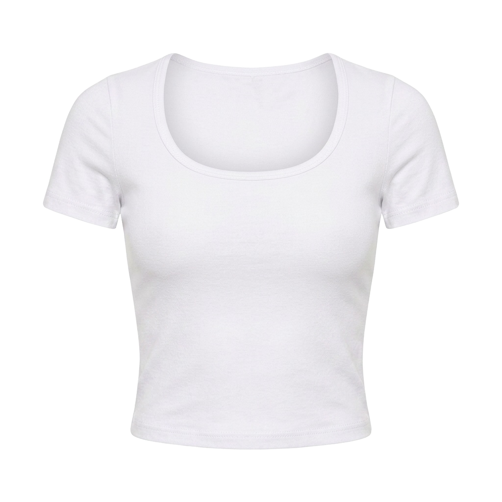 Scoop-Neck fitted T-shirt