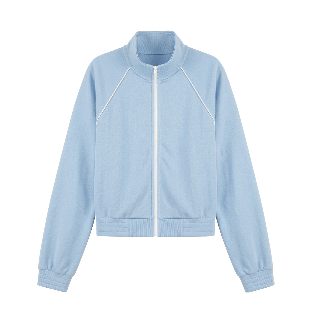 Cropped Zip Track Jacket