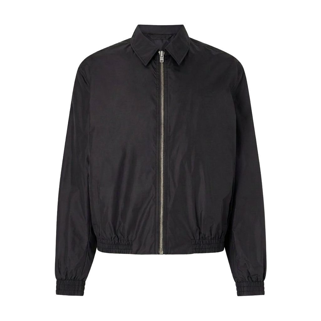 Collared Nylon Harrington Jacket