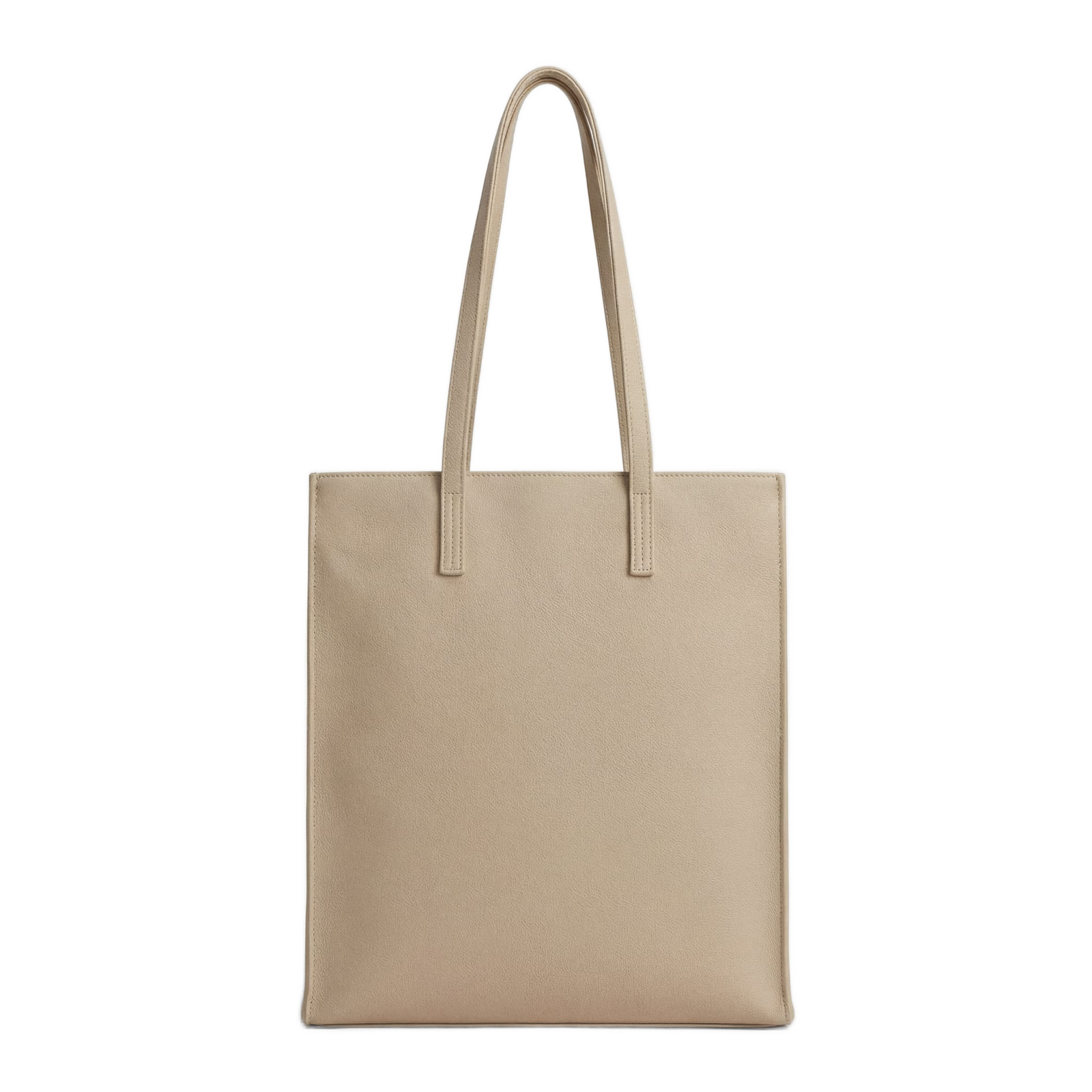 Leather Flat Tote Bag