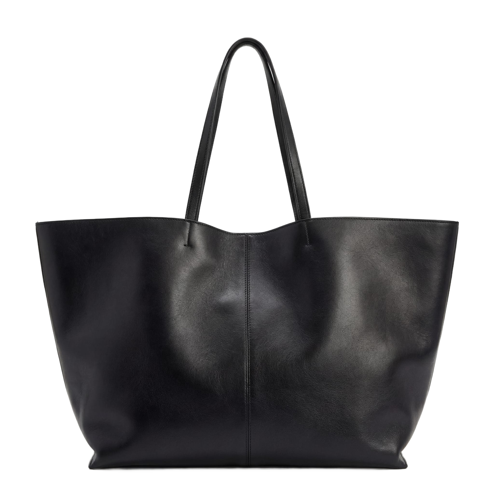 Oversized Leather East-West Tote