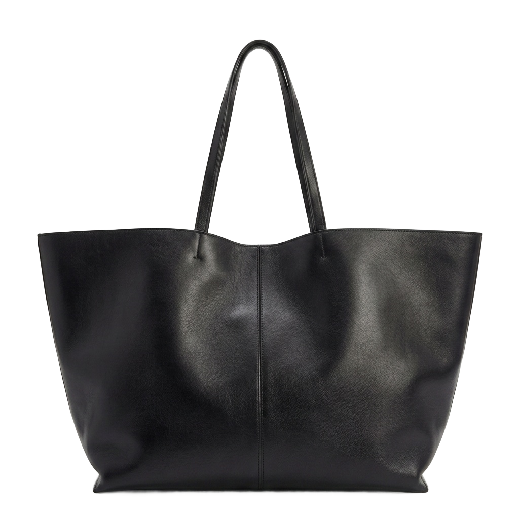 Oversized Leather East-West Tote