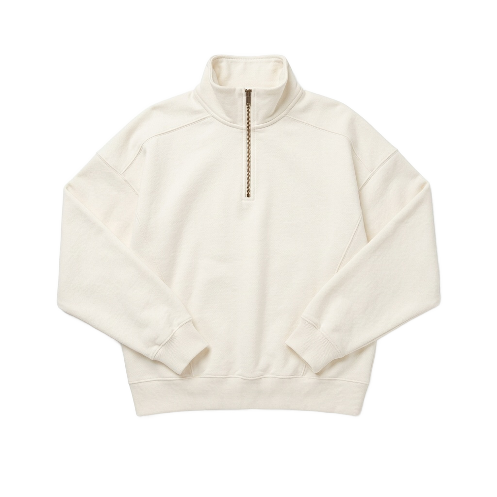 Oversized half-zip sweatshirt