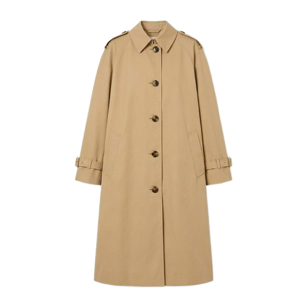 Classic Car Coat with Epaulettes