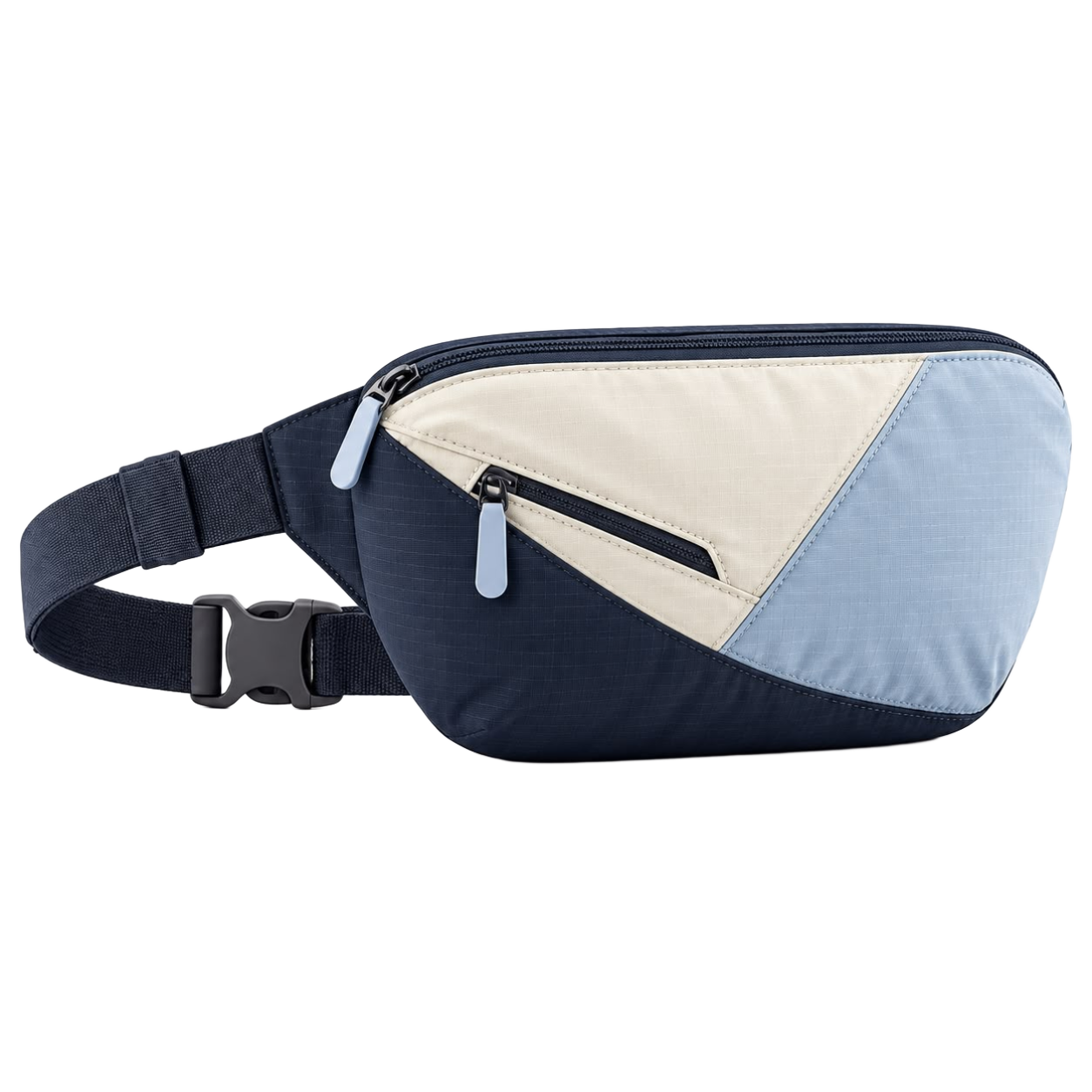 Asymmetric Colour-Block Belt Bag