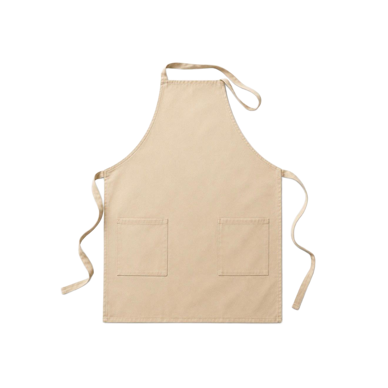 Beige Bib Apron