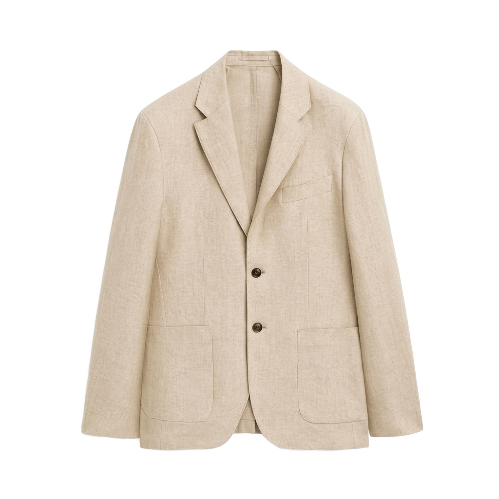 Beige Linen Blazer