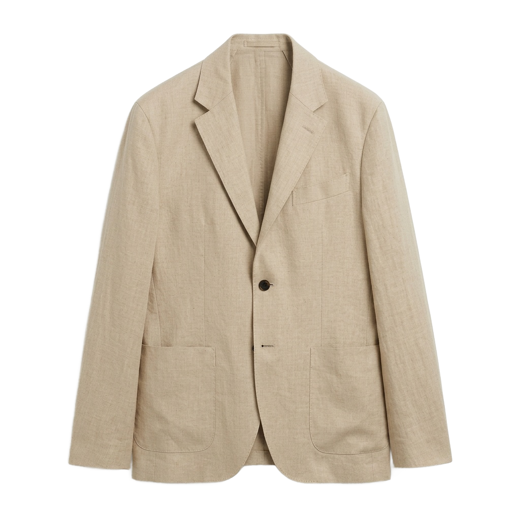 Beige Two-Button Blazer