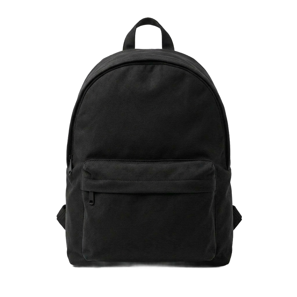 Black Classic Canvas Backpack