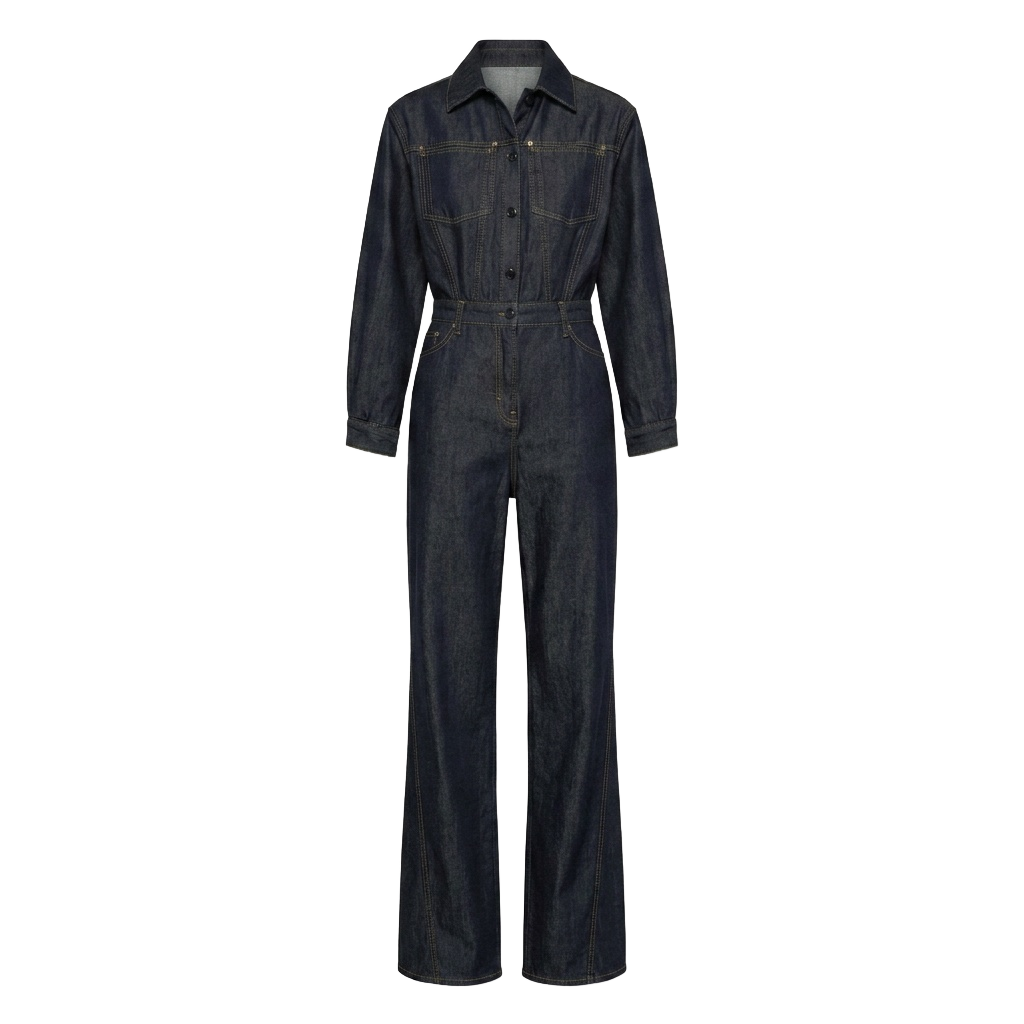 Black Denim Jumpsuit