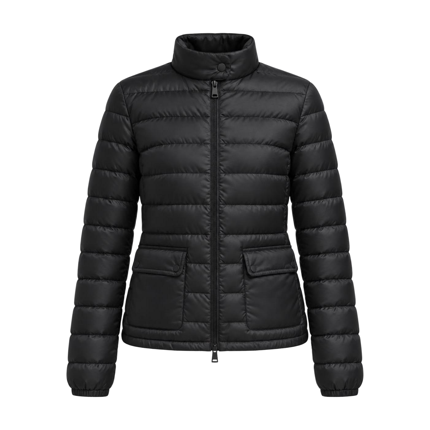 Black Fitted Pocket Puffer