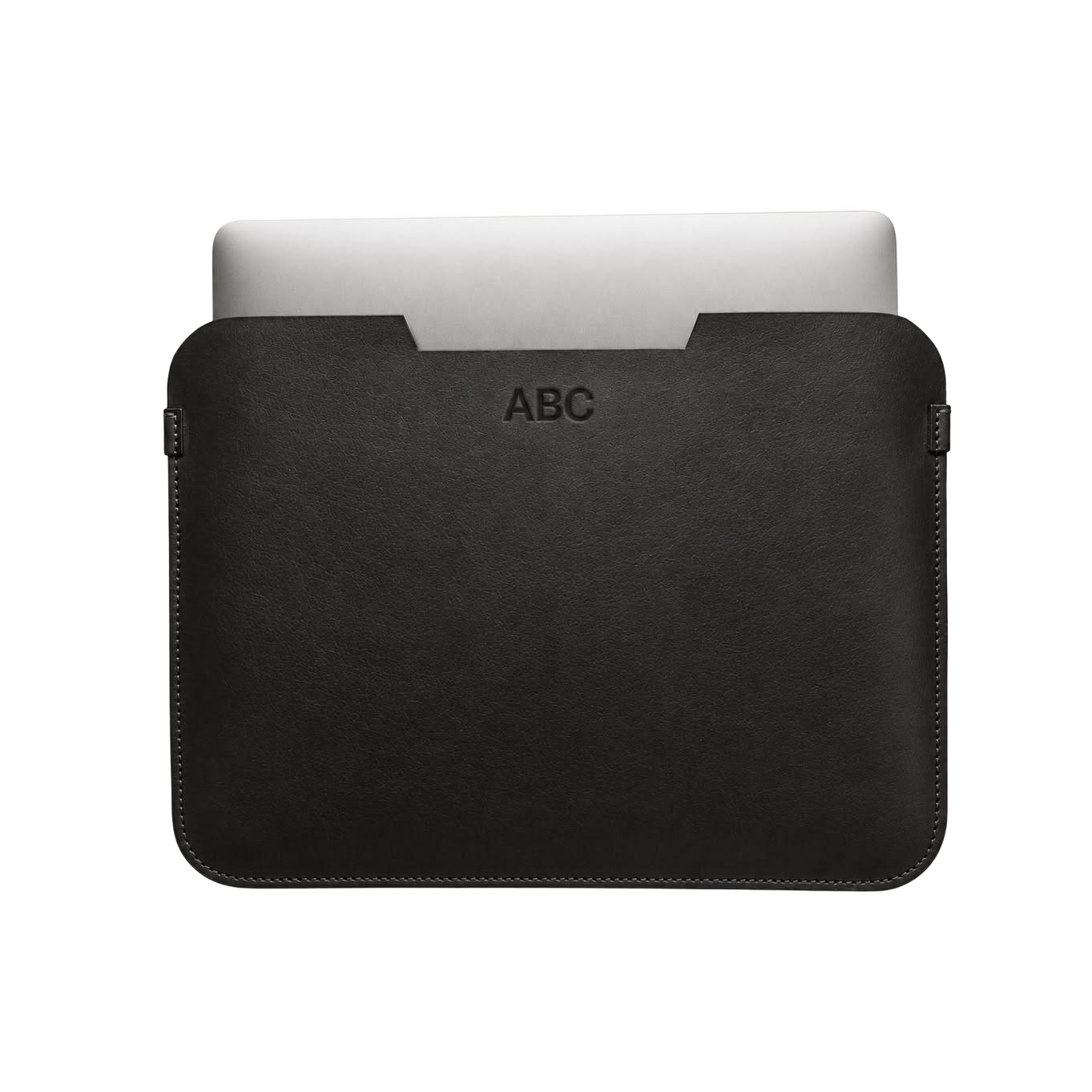 Black Leather Laptop Sleeve