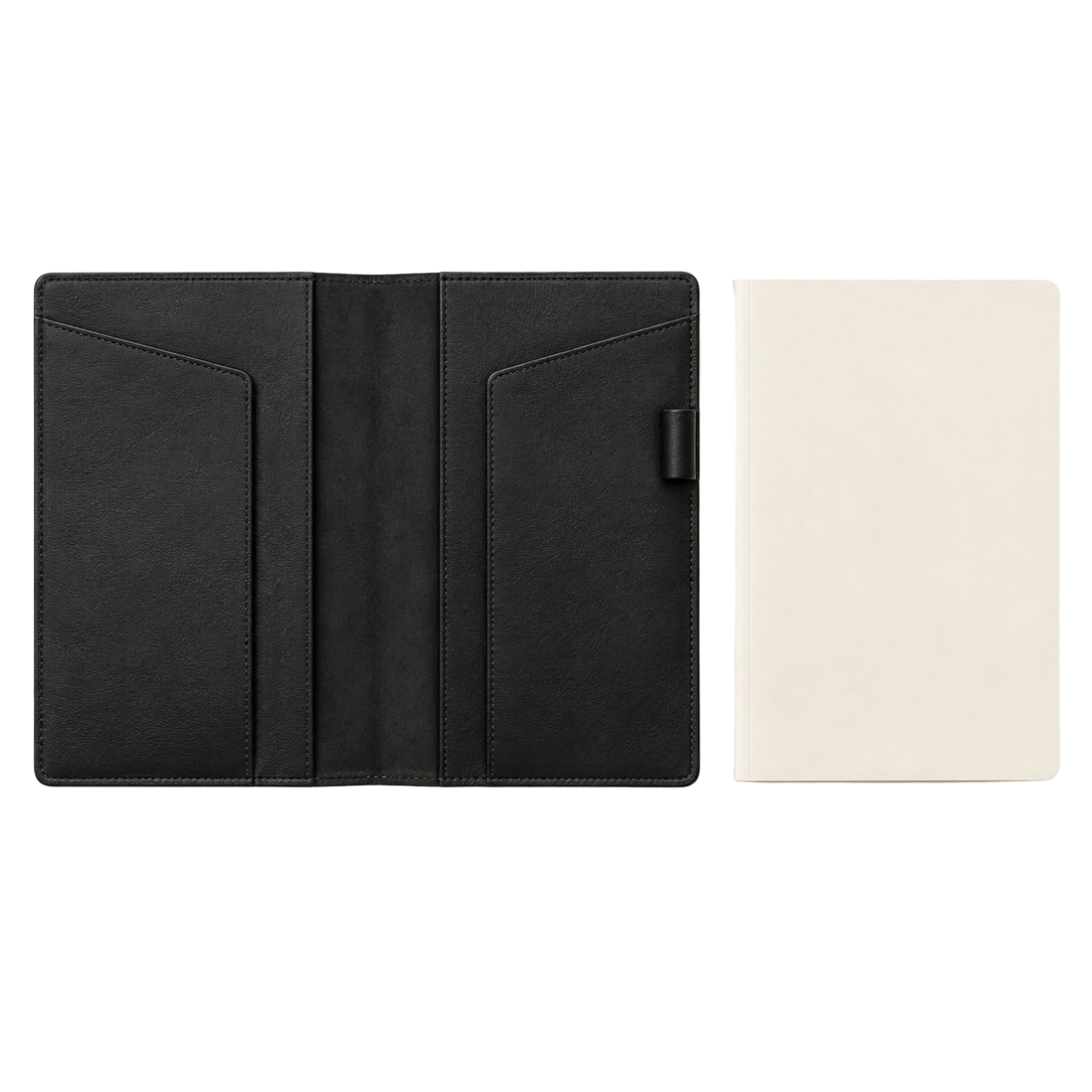 Black Leather Notebook Cover