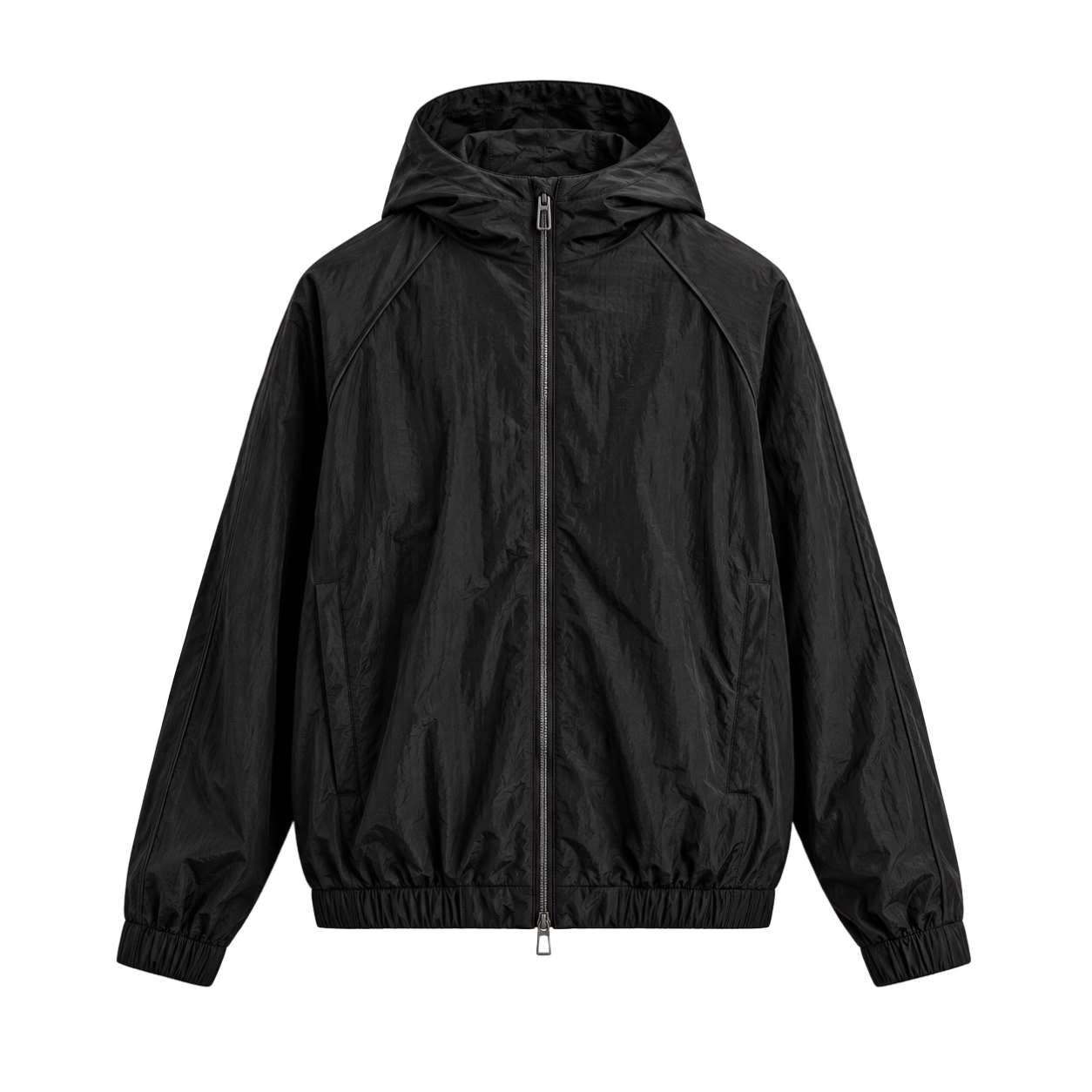 Black Lightweight Hooded Blouson