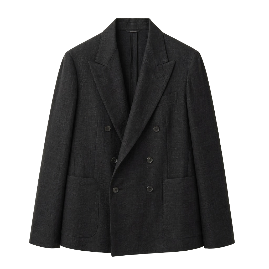 Black Linen Blazer