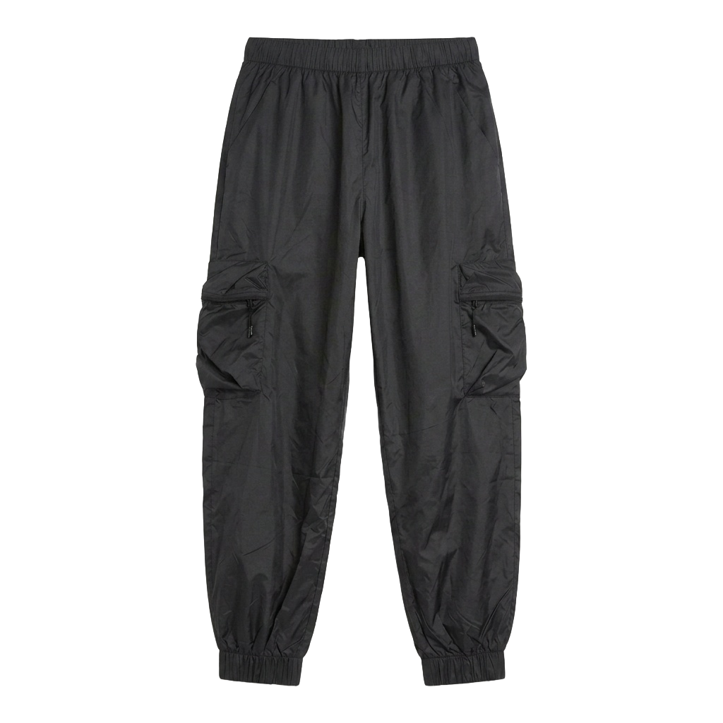 Black Nylon Cargo Pants