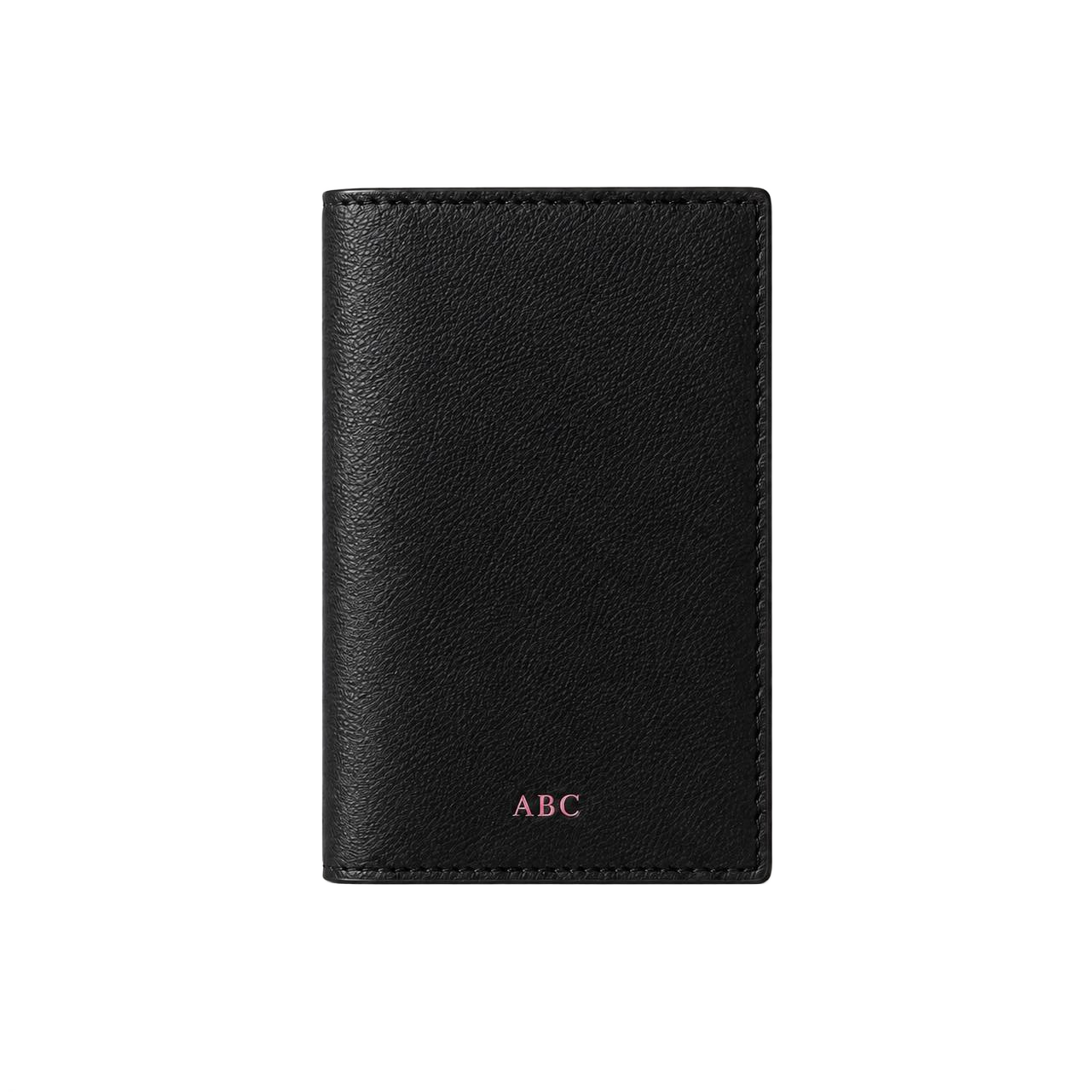 Black Pebbled Passport Holder