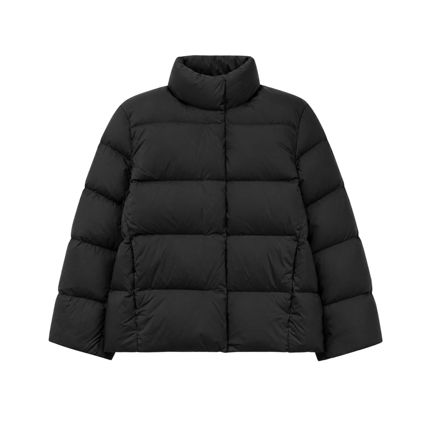 Black Sculpted Short Puffer