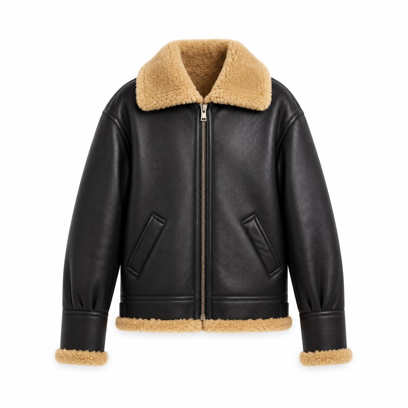 Black Shearling Aviator