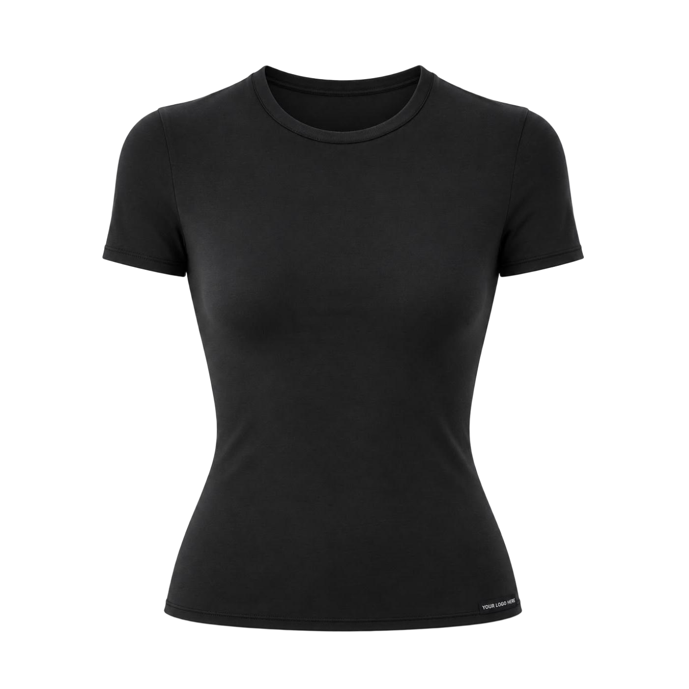 Black Short-Sleeve Base Layer Top