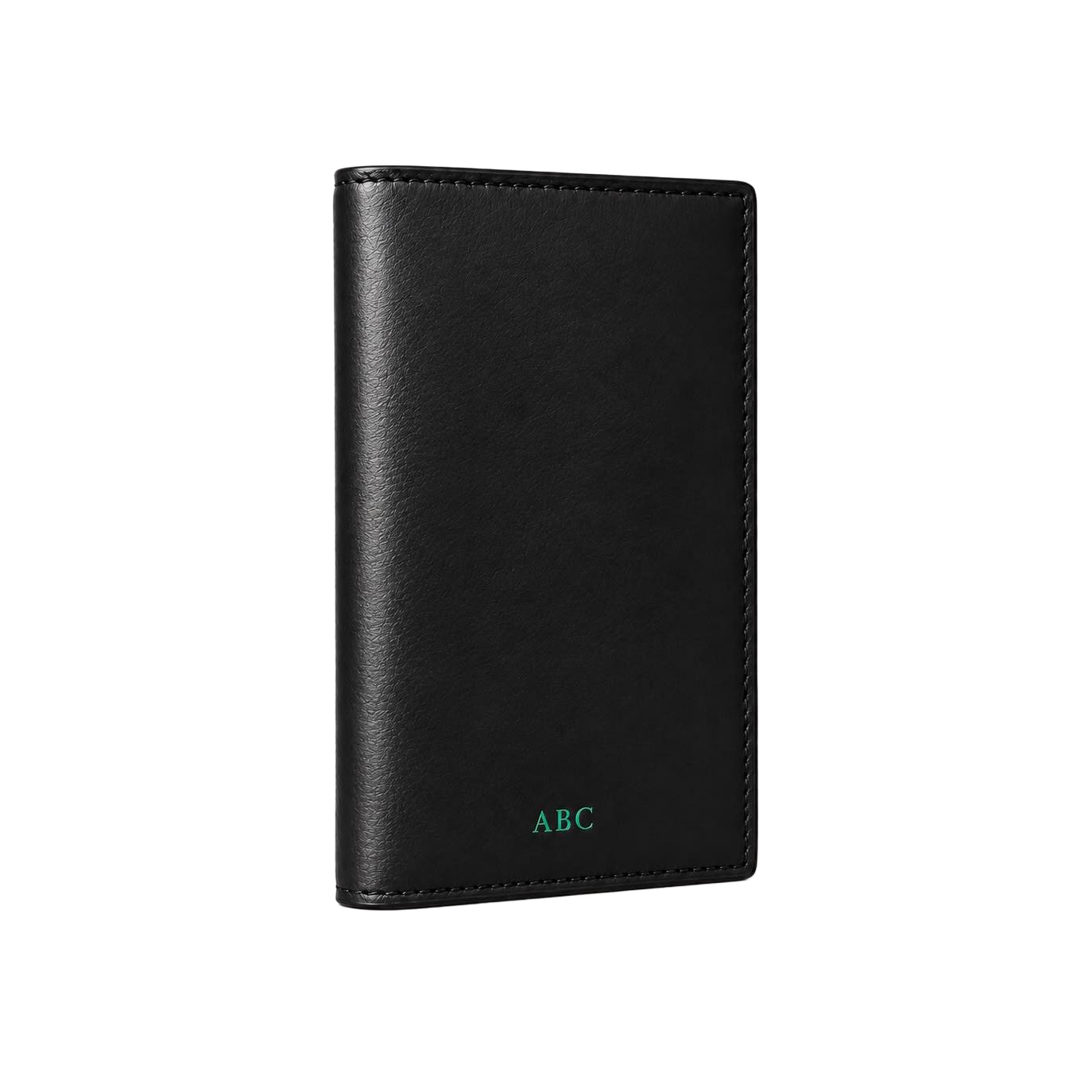 Black Smooth Passport Holder