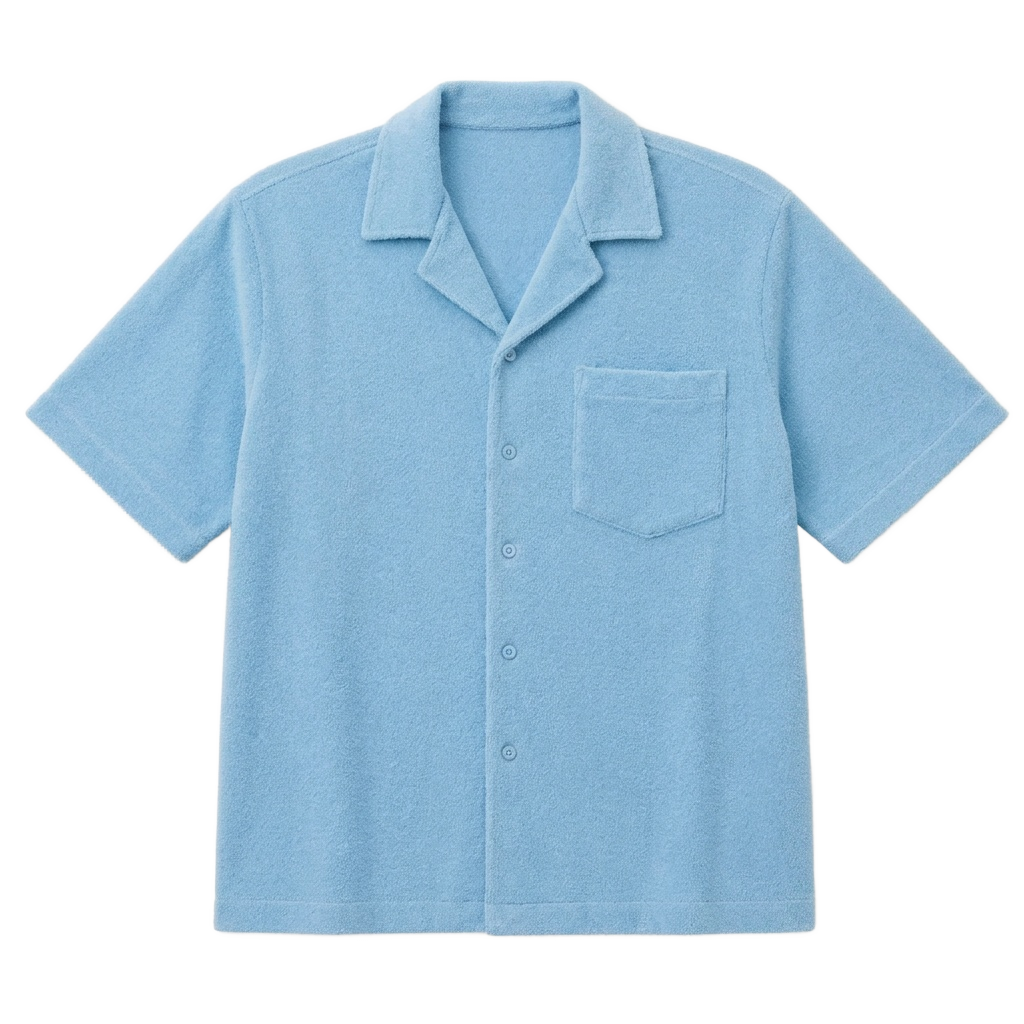 Blue Towelling Shirt