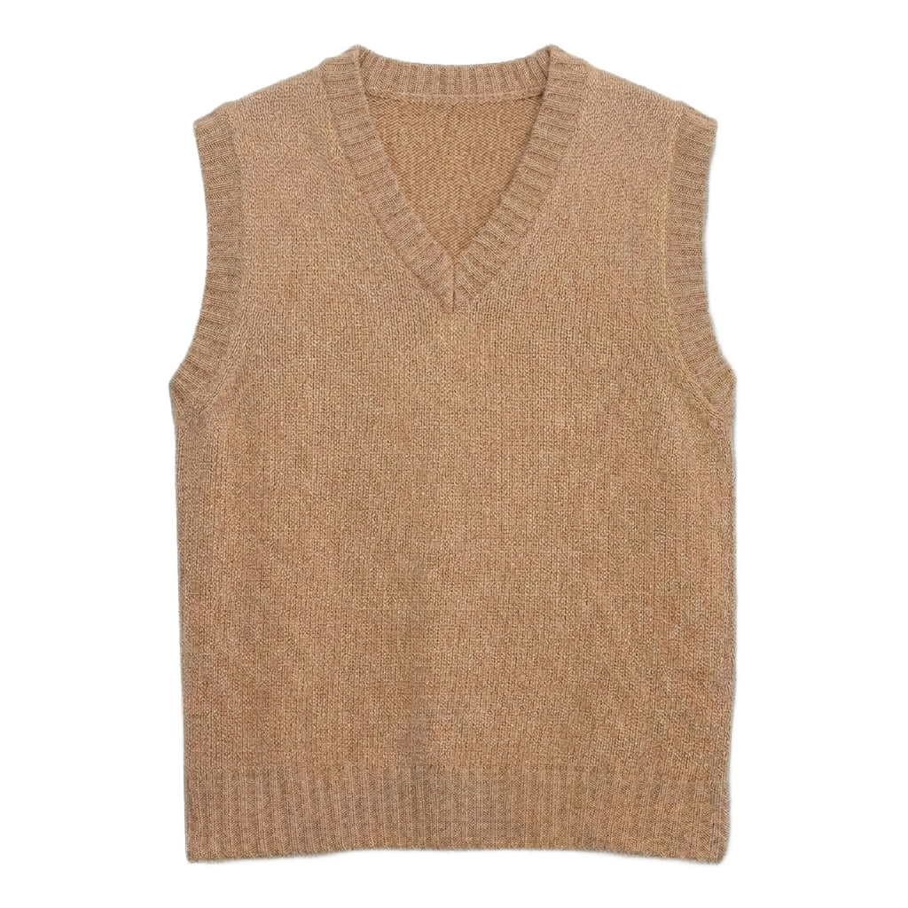Camel Knit Vest