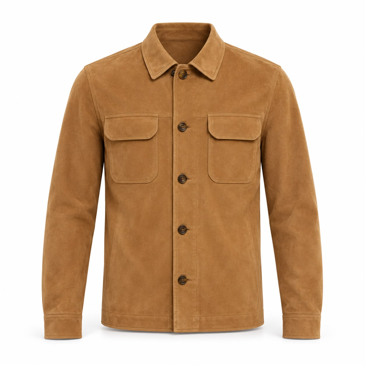 Camel Suede Overshirt
