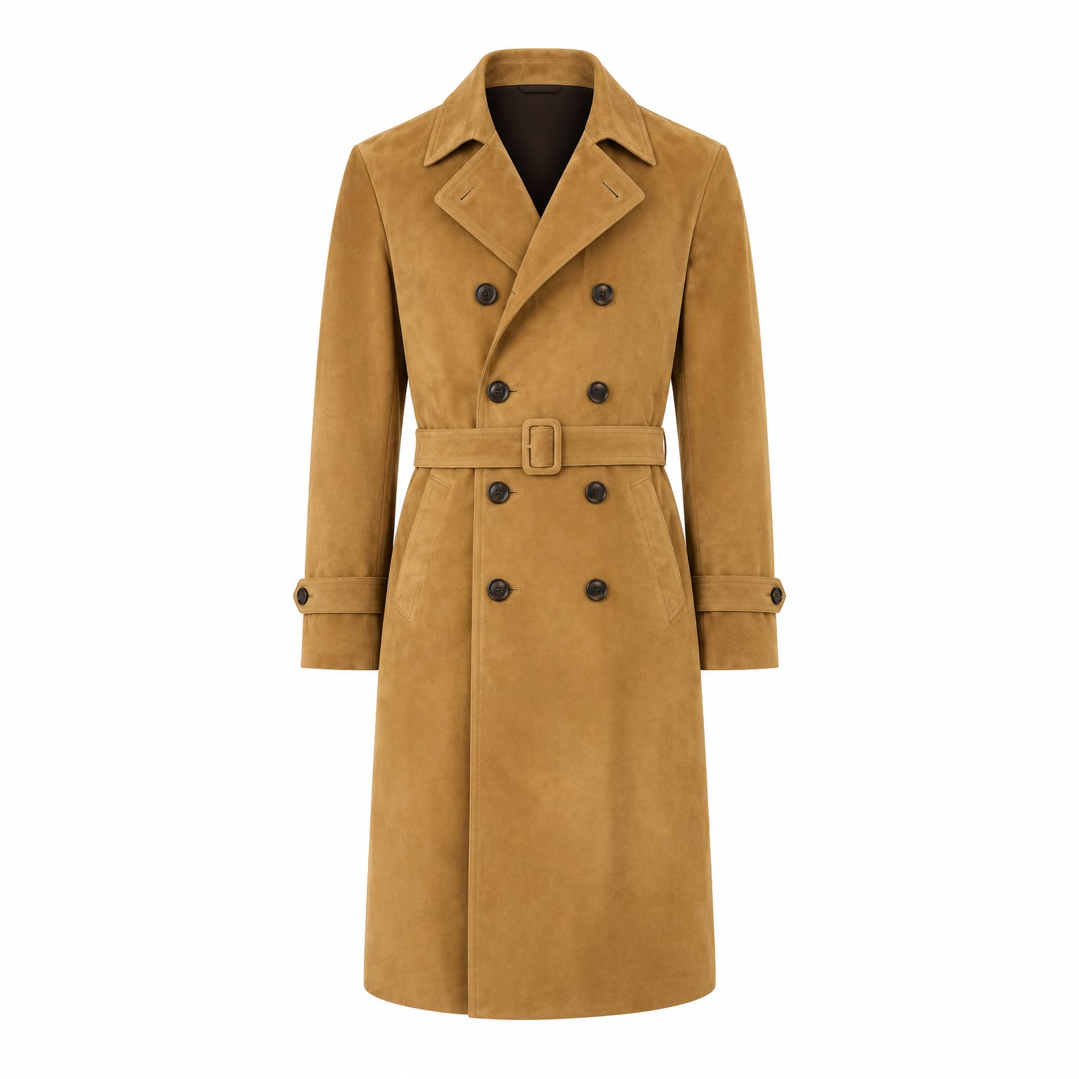 Camel Suede Trench
