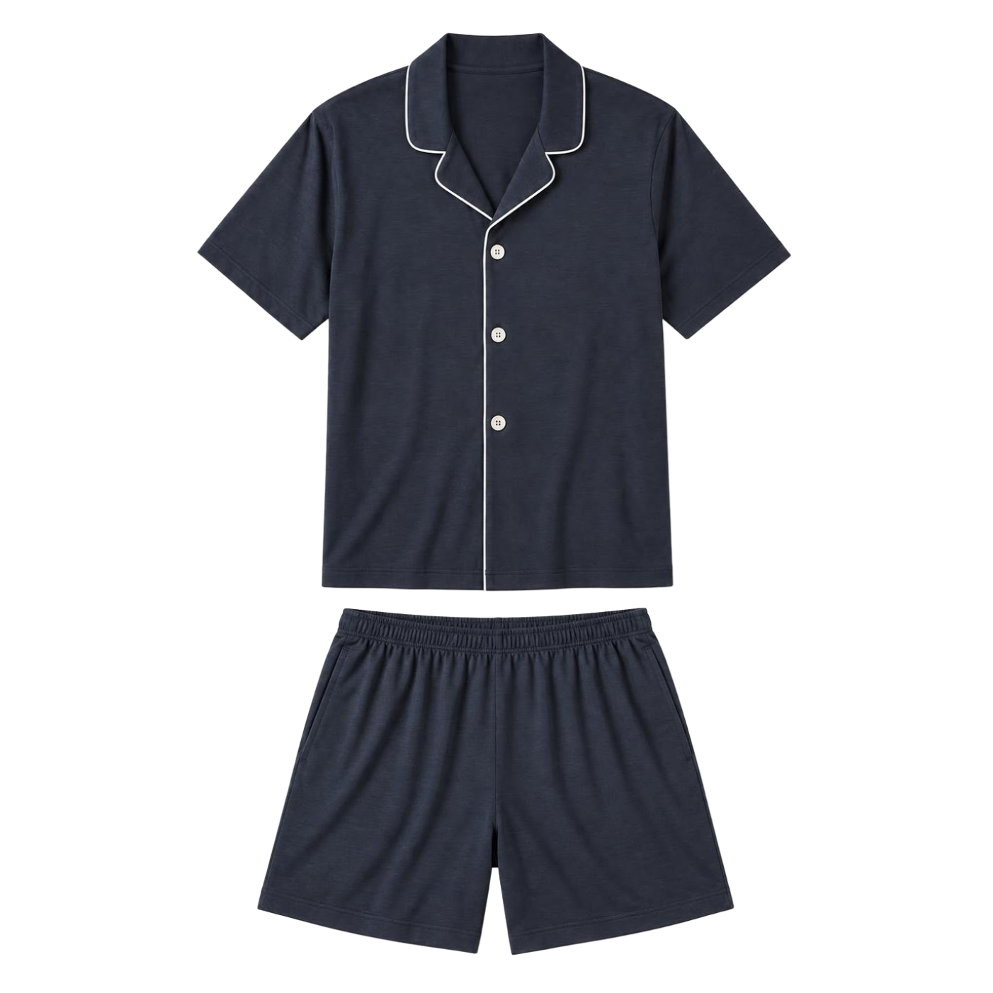 Charcoal Piped Short Pyjama Set