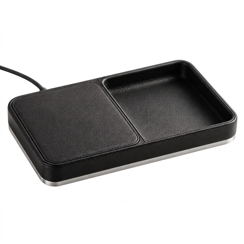 Charging Valet Tray — Leather
