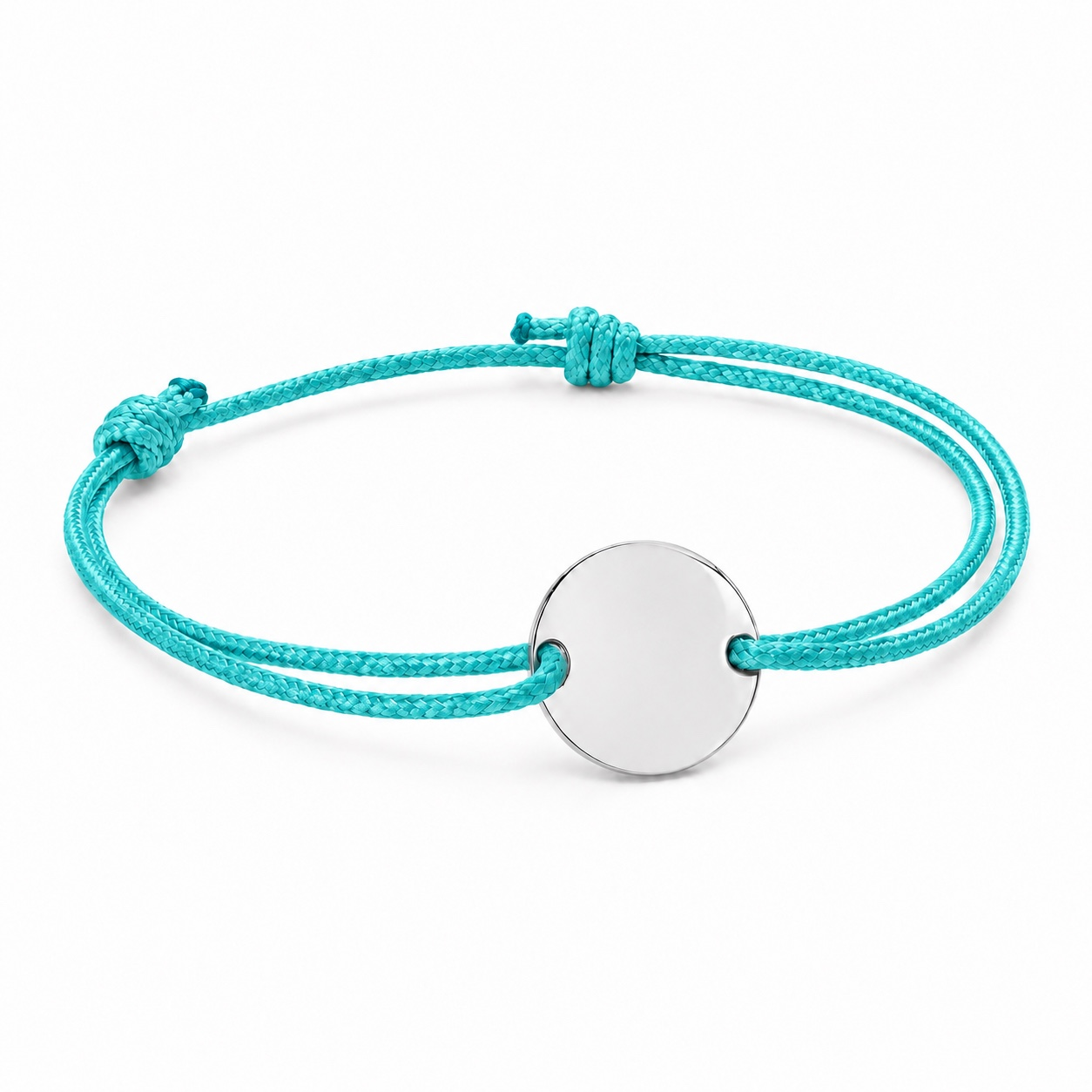 Cord medallion bracelet