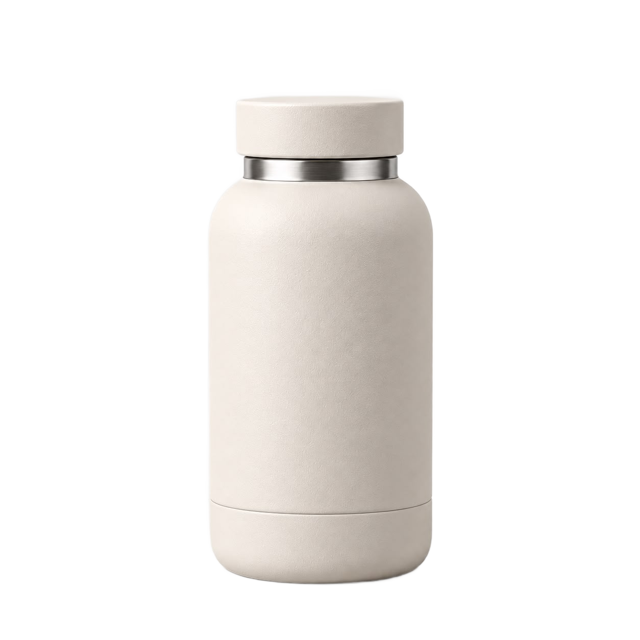 Cream Short Water Bottle