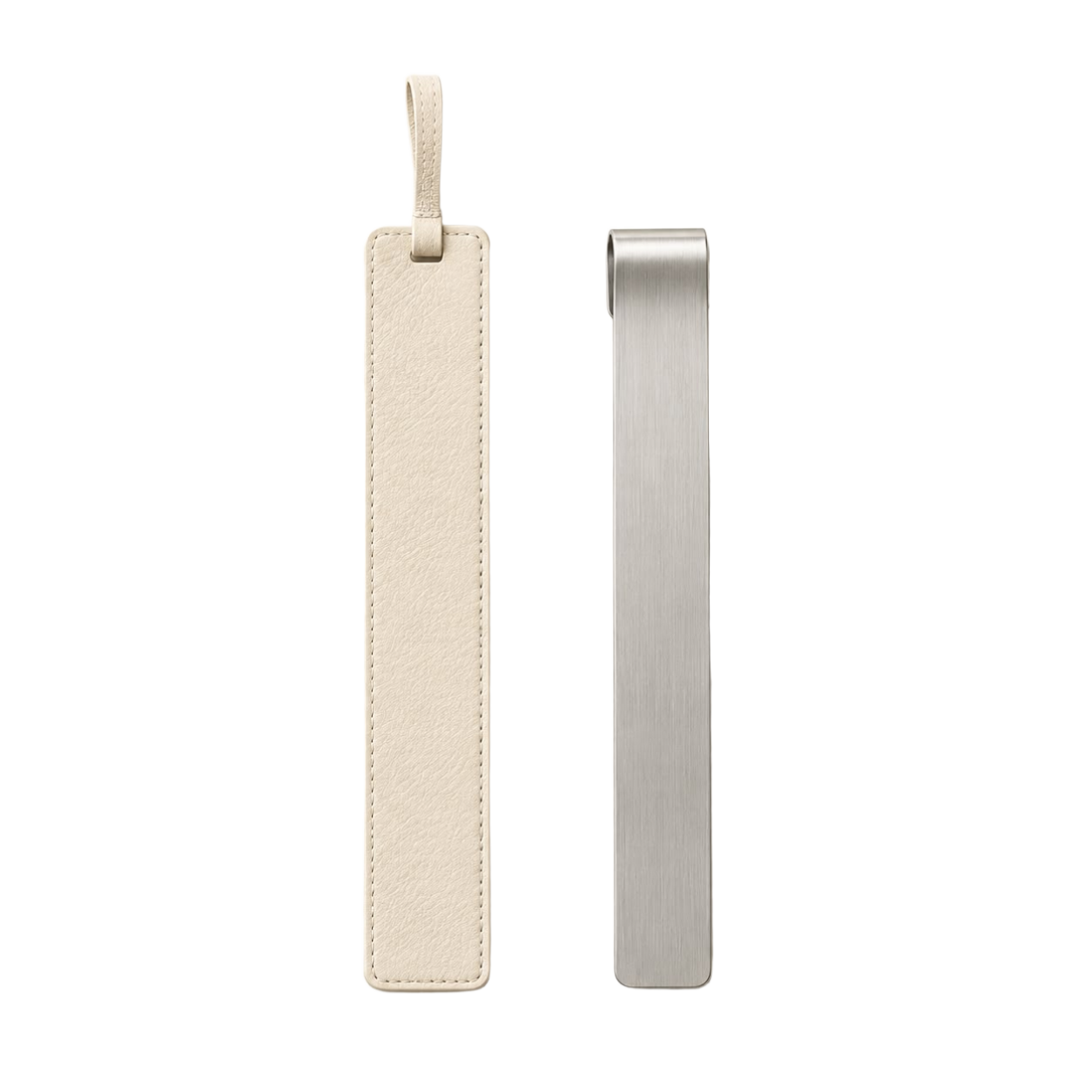 Cream & Silver Bookmark Duo