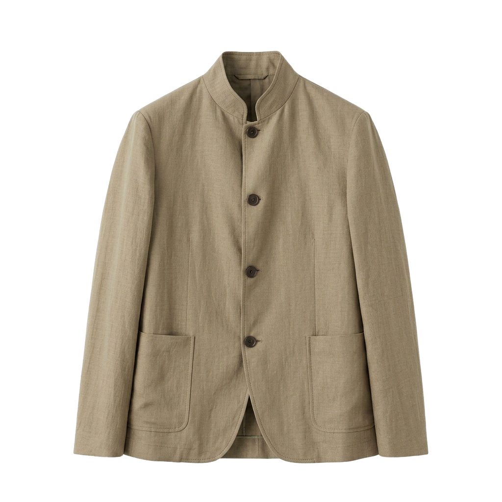 Dark Mandarin Collar Jacket