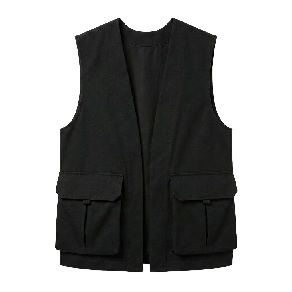 Emerald Black Multi Pocket Vest
